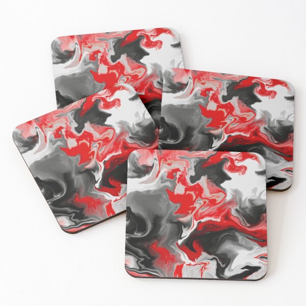 Item preview, Red, Black, and White Marble #3 designed and sold by ToriSolomonArt.