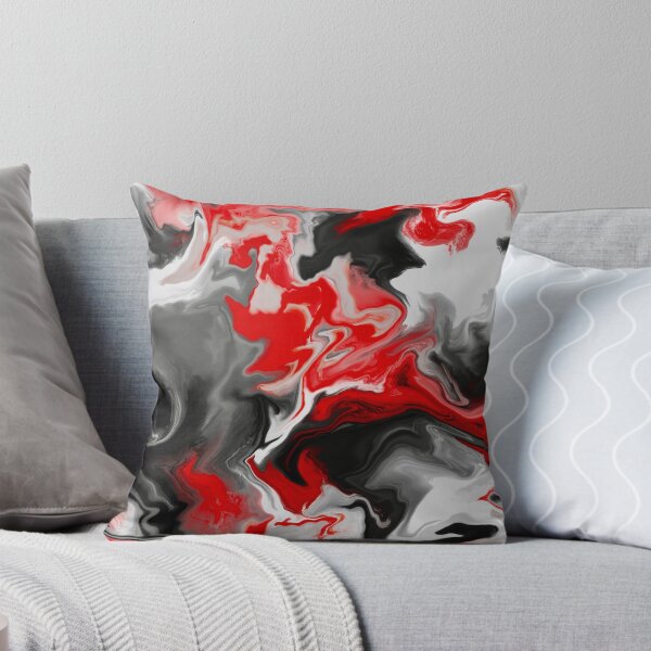 Item preview, Red, Black, and White Marble #3 designed and sold by ToriSolomonArt.