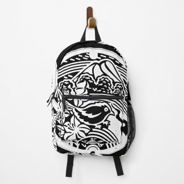 Item preview, Bird in front of mountain on manhole in Japan - white designed and sold by mattraski.