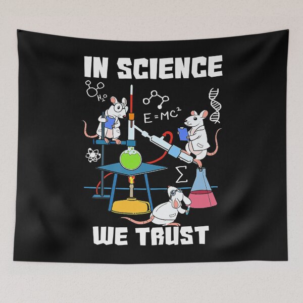 Item preview, Funny In Science We Trust Laboratory Chemicals Chemist Mice Premium designed and sold by NikkiMims.