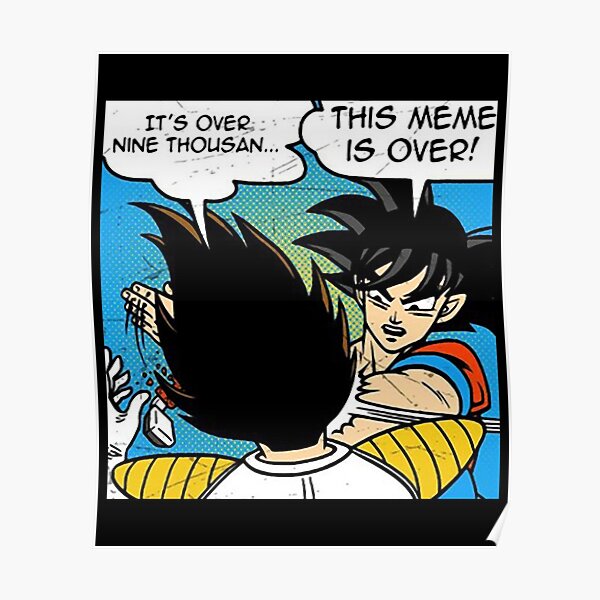 Funny Goku Slap Vegeta Meme Poster By Lindaus Redbubble