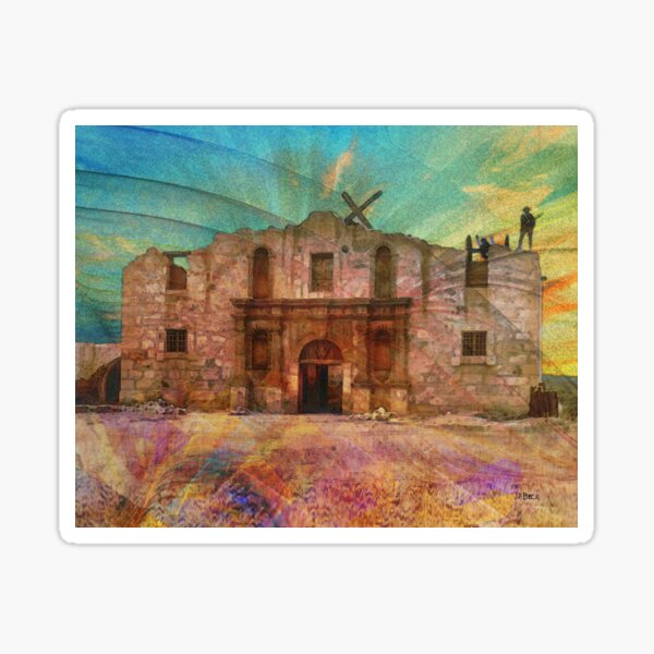 John Wayne's Alamo - By John Robert Beck Sticker