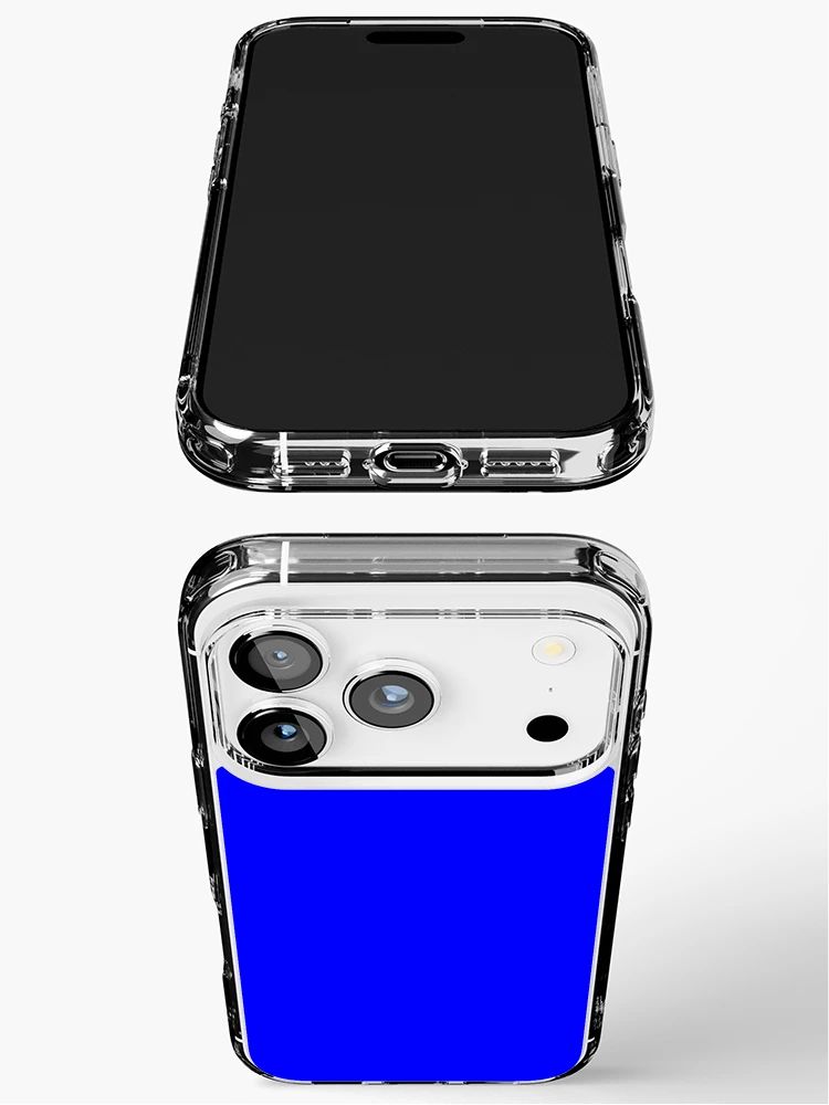 Thumbnail 3 of 5, iPhone Case, Blue Solid Color designed and sold by SolidColor.