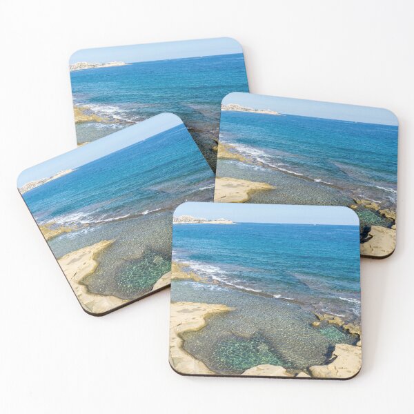 Item preview, Sunshiny Maltese Coast - Natural Beach Pool at Sliema Malta designed and sold by Georgia Mizuleva.