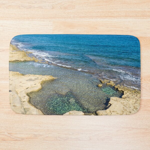 Item preview, Sunshiny Maltese Coast - Natural Beach Pool at Sliema Malta designed and sold by Georgia Mizuleva.