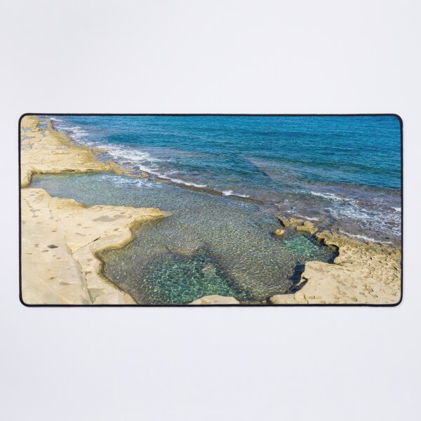 Item preview, Sunshiny Maltese Coast - Natural Beach Pool at Sliema Malta designed and sold by Georgia Mizuleva.