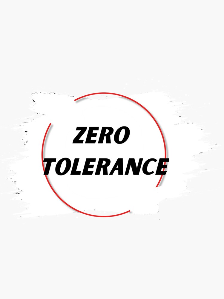 "Zero Tolerance pack " Sticker by HallowHome Redbubble