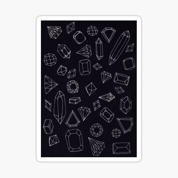 doodle crystals Sticker