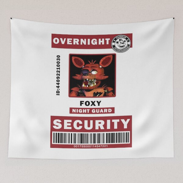 Item preview, Overnight Security Foxy Night Guard Barcode designed and sold by RositaPeery.
