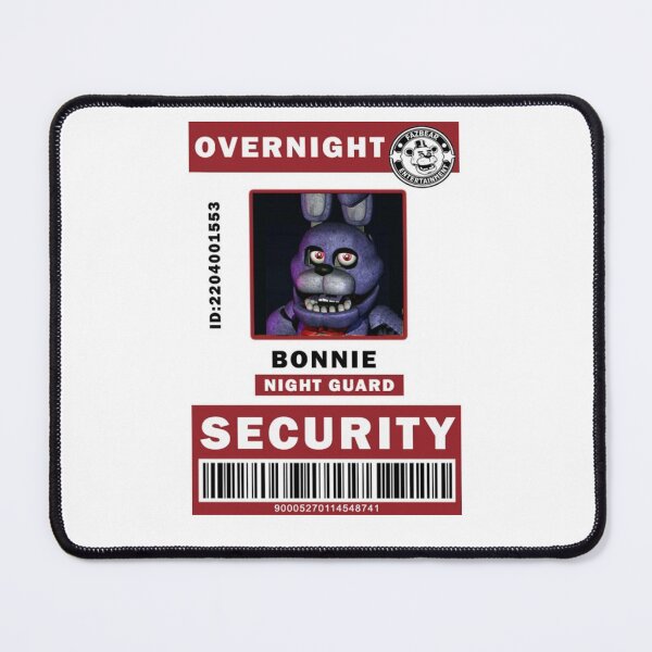 Item preview, Overnight Security Bonnie Night Guard Barcode designed and sold by RositaPeery.