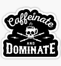 Pegatina Cafeína y dominar