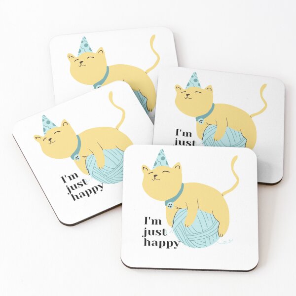 Item preview, I'm just happy cat design designed and sold by Fatbread.