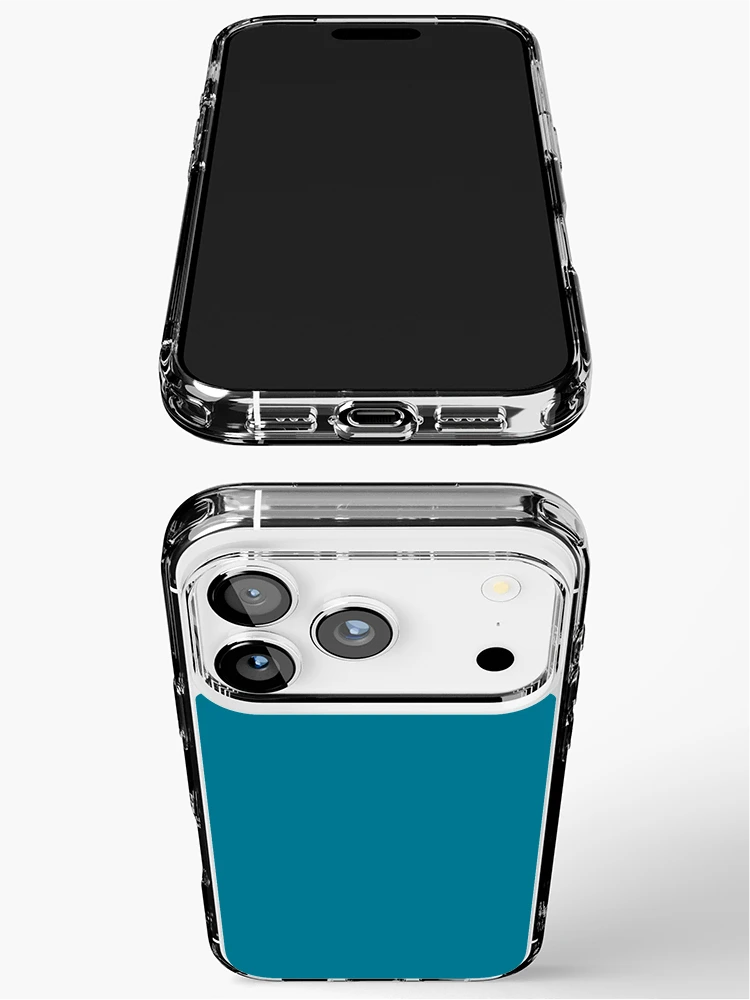 Thumbnail 3 of 5, iPhone Case, Duck Blue Solid Color designed and sold by SolidColor.