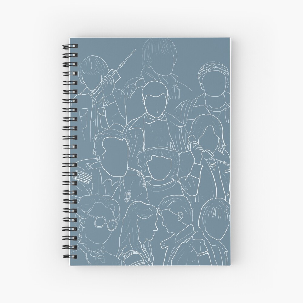 Stranger Things Characters Spiral Notebook