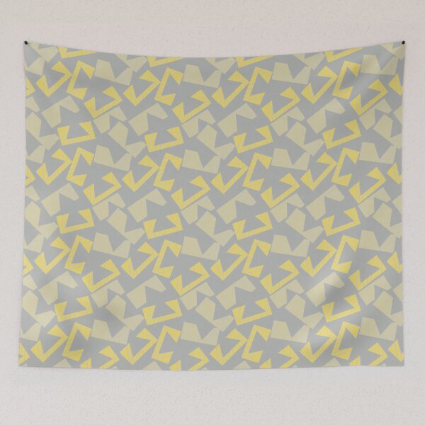 Item preview, Abstract Geometric Pattern in Pantone Grey and Yellow designed and sold by YourSpace8.