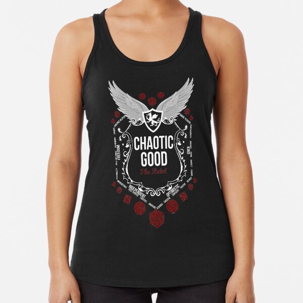 Chaotic Good - Black: Alignment Series Racerback Tank Top