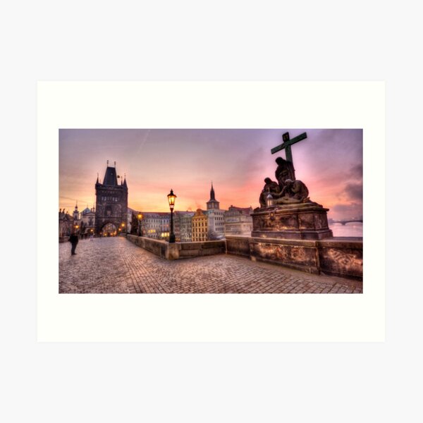 Sunrise @ Charles Bridge `Prague Art Print