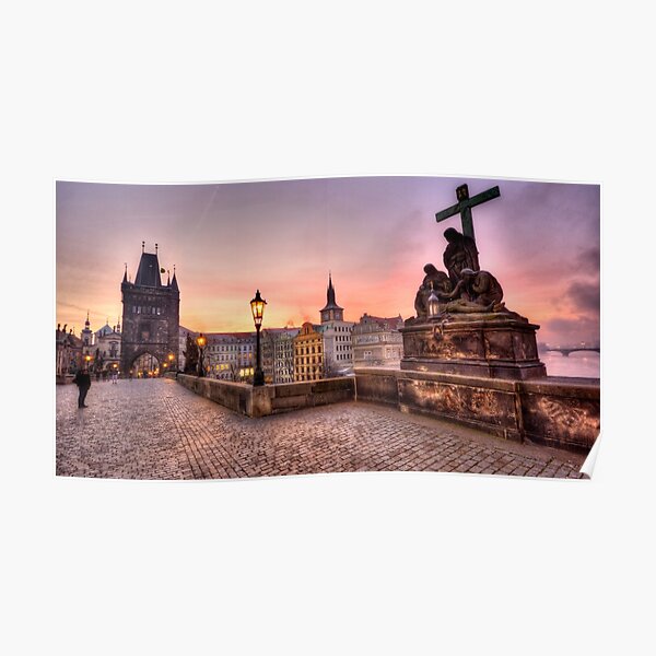 Sunrise @ Charles Bridge `Prague Poster