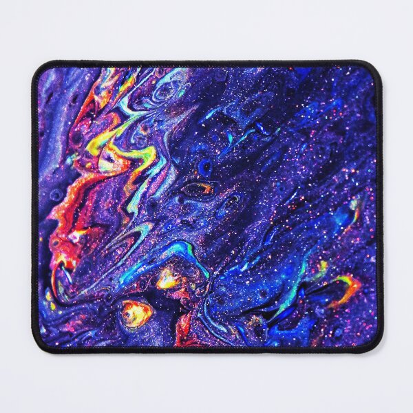 Item preview, Photo Of Multicolored Illustration, Purple Abstract Art, Colorful mix of neon paints swirling on the black surface, Pink and Blue Abstract Painting designed and sold by Abderrahim Bguiguir.