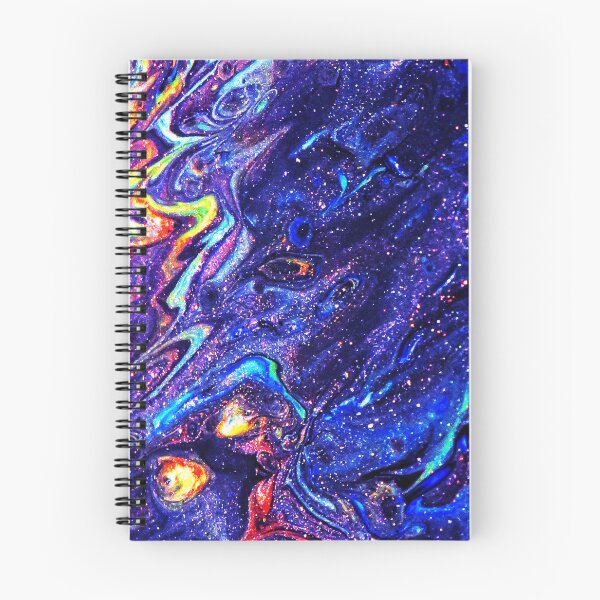Item preview, Photo Of Multicolored Illustration, Purple Abstract Art, Colorful mix of neon paints swirling on the black surface, Pink and Blue Abstract Painting designed and sold by Abderrahim Bguiguir.