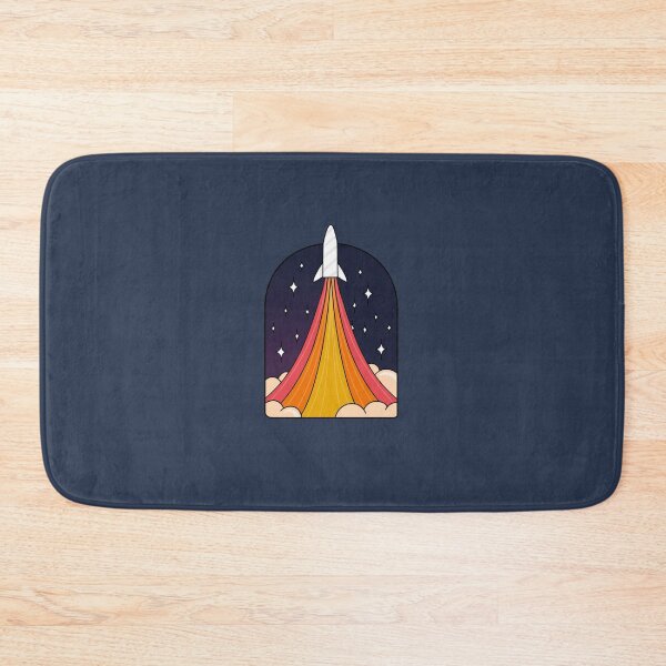 Item preview, Space rocket launching minimalistic landscape designed and sold by Arne Smet.