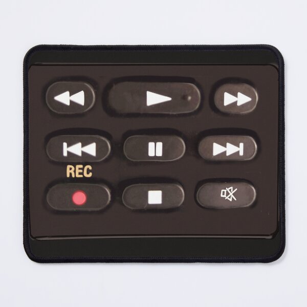 Item preview, Remote control buttons press play, rewind, fast forward, record, pause or mute designed and sold by Artonmytee.