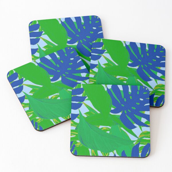 Item preview, Tropical Jungle Leaves - Greens and Blues designed and sold by AlteredAtelier.