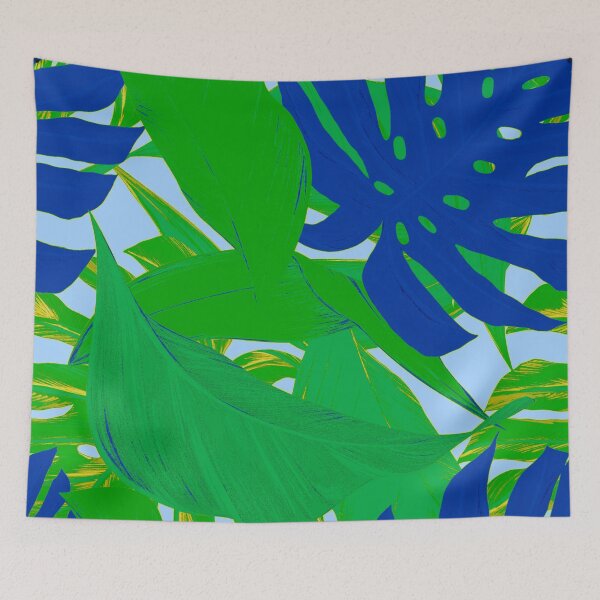 Item preview, Tropical Jungle Leaves - Greens and Blues designed and sold by AlteredAtelier.
