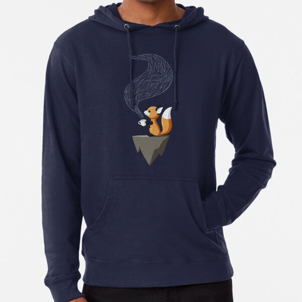 Fox in Windy Landscape l Japanese Retro Art Graphic Pullover Hoodie