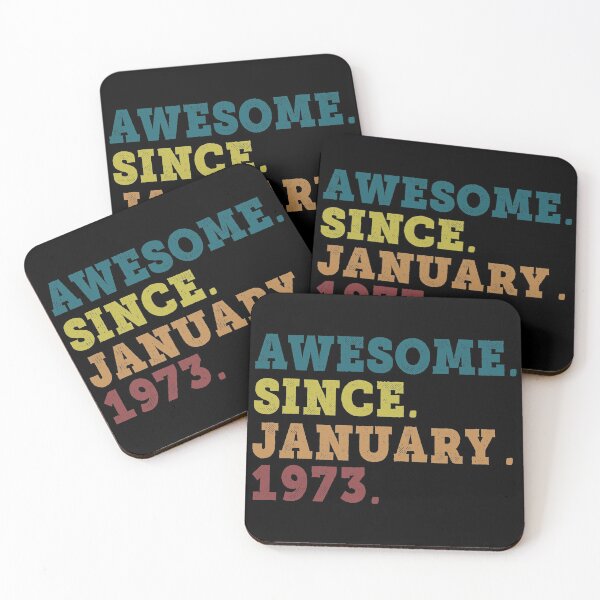 Item preview, Awesome Since January 1973 Retro Vintage 49th Birthday Gift designed and sold by designbychow.
