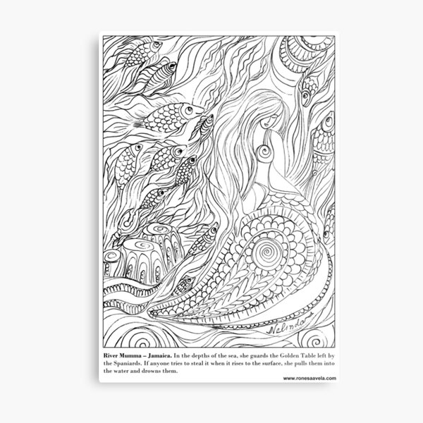 River Mumma – Jamaican #Mermaid Metal Print