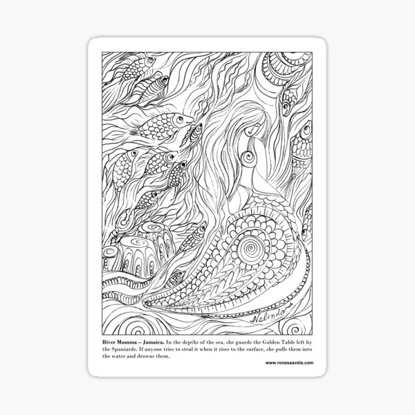 River Mumma – Jamaican #Mermaid Sticker