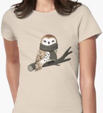 Winter Owl Women's Fitted T-Shirt
