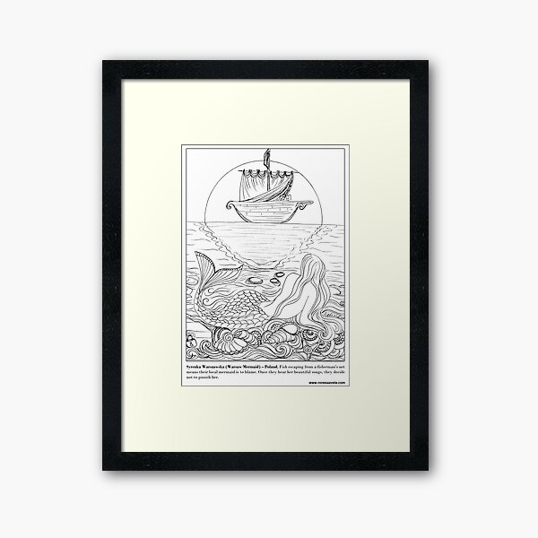 Warsaw Mermaid - Polish #Mermaid Framed Art Print