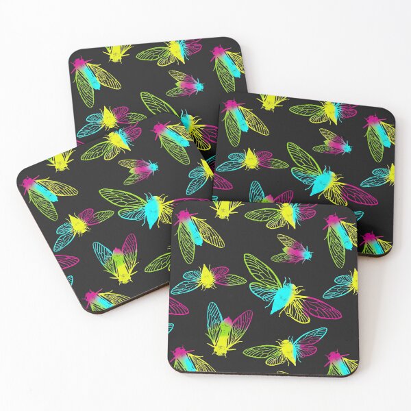 Item preview, Neon Cicadas - Crazy bugs designed and sold by CarolFreire.