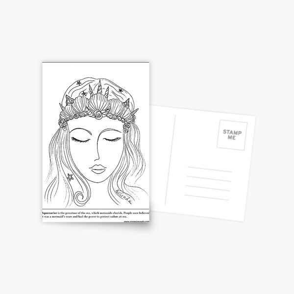 #Mermaid Crown Postcard