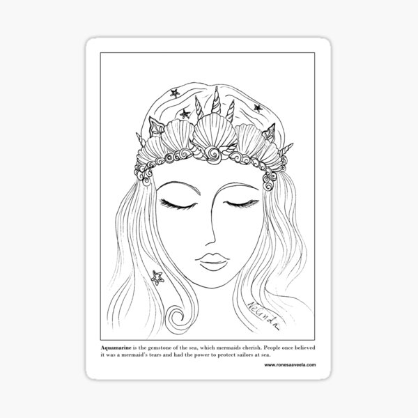 #Mermaid Crown Sticker