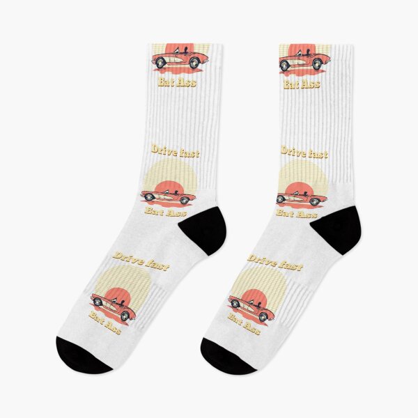 Item preview, Drive Fast Eat Ass | Vintage Car & Sunset designed and sold by Orlandloo.