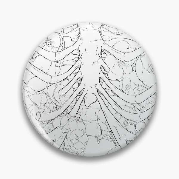 Item preview, Graphic Broken Ribcage and Flowers designed and sold by Saanis.