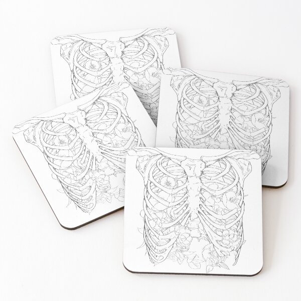 Item preview, Graphic Broken Ribcage and Flowers designed and sold by Saanis.