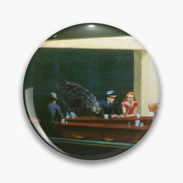 Item preview, Alien Xenomorph in Hopper Nighthawks designed and sold by LT Graphic Art.