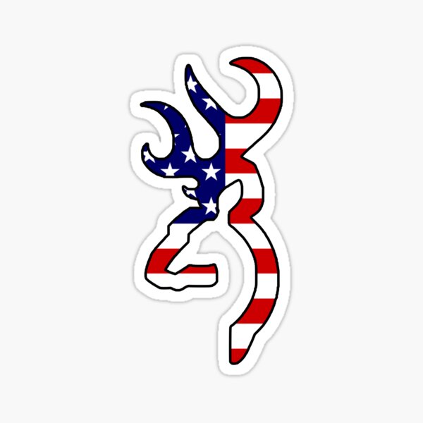 American Flag - Browning Sticker