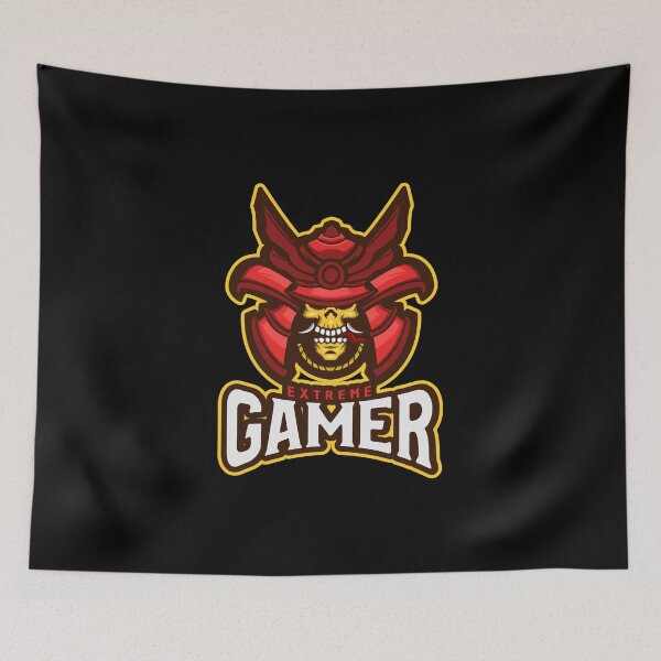 Item preview, Extreme Gamer with Samurai Skull designed and sold by PRIVARSHU.