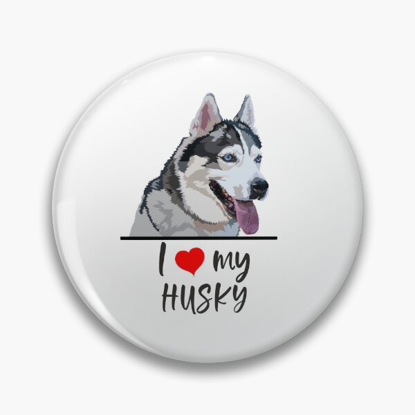 Artikelvorschau, Ich liebe meinen Husky entworfen und verkauft von Hollyroseart.