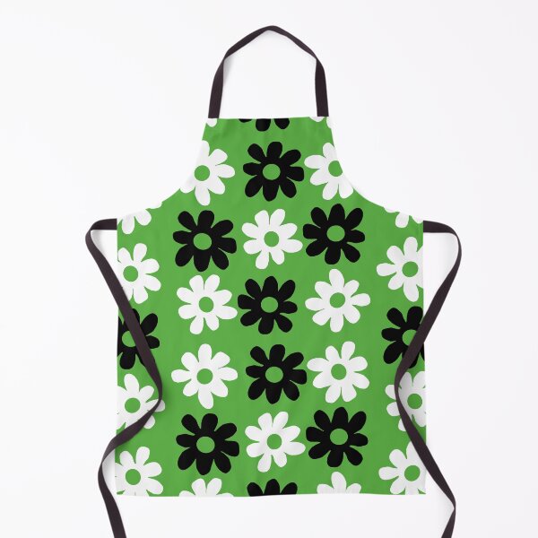 Item preview, Black and white flowers green background designed and sold by DemonicGloom.