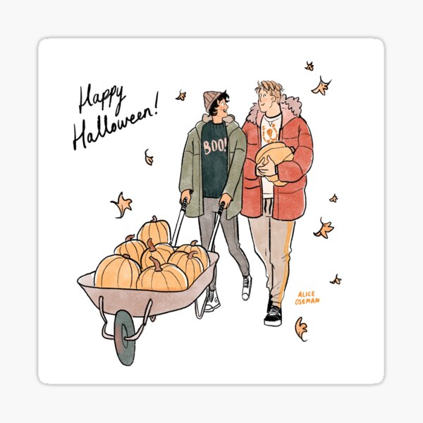 Vista previa del artículo con la obra «Feliz Halloween», diseñado y vendido por aliceoseman.