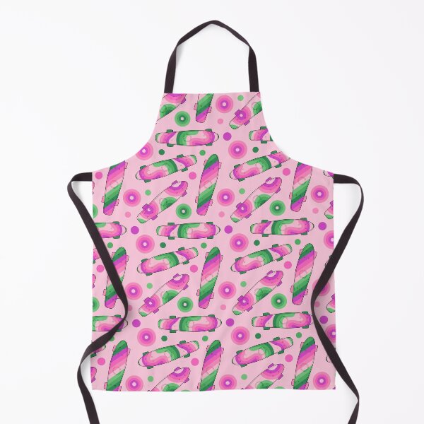 Item preview, Retro Skateboard Print Pink and Green designed and sold by MadeByBeata.