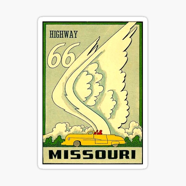 Item preview, Missouri State Route 66 Highway Vintage Travel Decal designed and sold by hilda74.