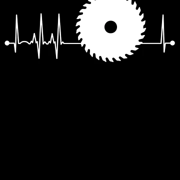 Imagen de la obra Sawblade Heartbeat Woodworking Pulse Logger Lumberjack Gear de DynamicDesign