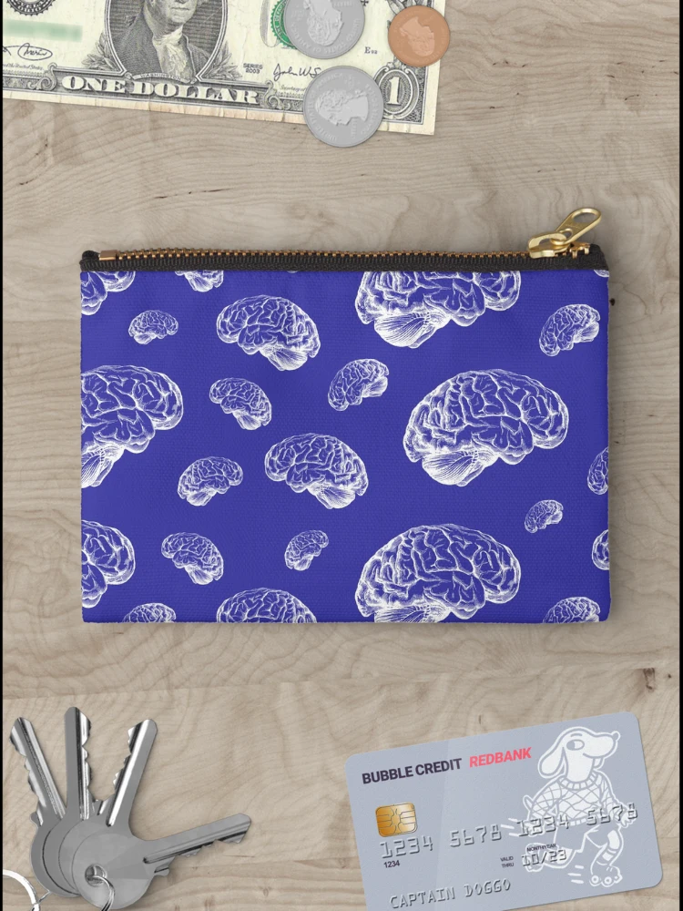 Thumbnail 3 of 4, Zipper Pouch, Brain Pattern designed and sold by Cardinal Designs.